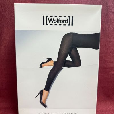 Wolford NWT Women's Black Merino Rib Leggings Size L